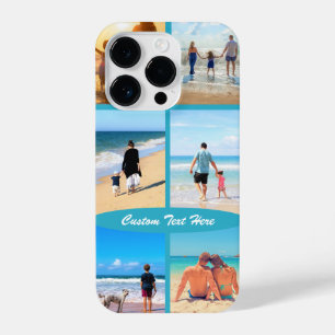 Coque Pour iPhone 14 Plus Personnalisez Votre Collage Photo Nom Du Texte Per