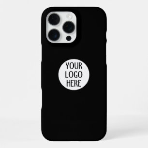 Coque iPhone 16 Pro Max Personnalisez votre logo d'entreprise noir et blan