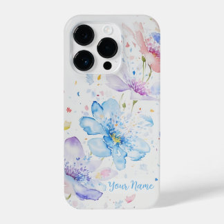 Coque Pour iPhone 14 Plus Pétales de fleurs avec nom