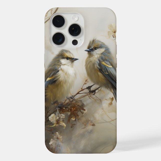 Coque iPhone Petits oiseaux bleus Compagnons bavards  (Verso)