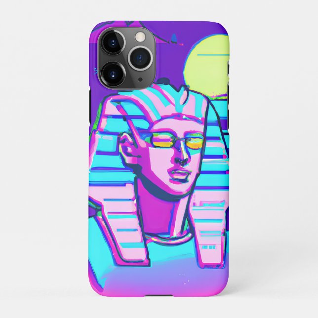 Coque iPhone Pharaon Synthwave (Dos)