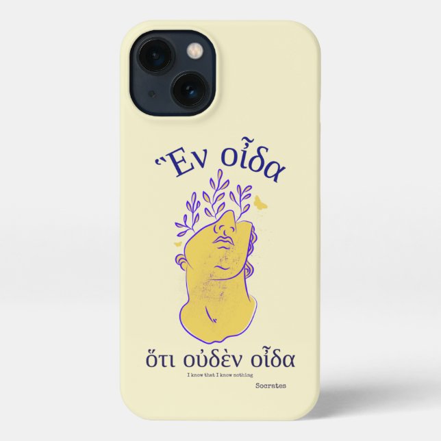 Coque iPhone Philosophes grecs classiques Socrates Citations (Verso)