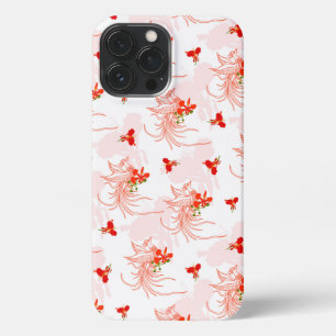 Etui iPhone 13 Pro Max Phoenix Oiseau Et Phoenix Fleur Motif Sans Faille