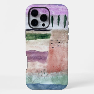 Coque iPhone 16 Pro Max PHONE CASE - Paysage avec peupliers"-Paul Klee Art