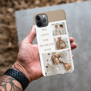 Coque iPhone 11Pro Max Photo Collage moderne & We Love Papa Cadeaux