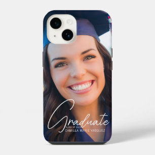 Coque Pour iPhone 14 Photo de diplômé tendance écriture blanche remise