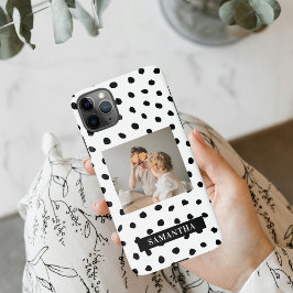 Coque iPhone 11Pro Max Photo de famille moderne et points noirs Beauté Ca