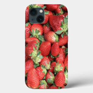 Etui iPhone 13 Photo de fraises rouges juteuses