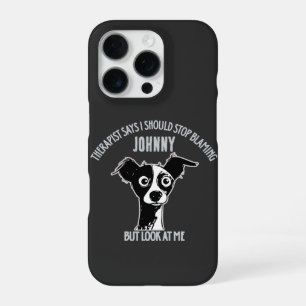 Coque iPhone 16 Pro Photo et nom drôles personnalisés - Arrêtez de blâ