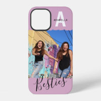Photo Monogramme Meilleures Amies Moderne | Rose