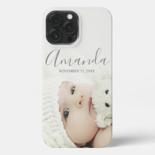 Etui iPhone 13 Pro Max Photo personnalisée avec nom et texte personnalisé