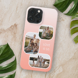 Coque iPhone 16 Pro Max Photos personnalisées sur ombre pêche orange crème