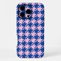 Pied de fond rose+Motif bleu