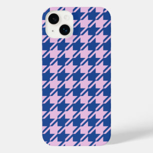 Pied de fond rose+Motif bleu