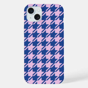 Pied de fond rose+Motif bleu