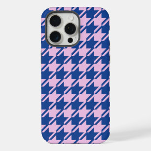 Pied de fond rose+Motif bleu