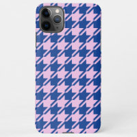 Pied de fond rose+Motif bleu