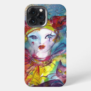 Etui iPhone 13 Pro Max PIERO AVEC CHAT / Carnaval Vénitien