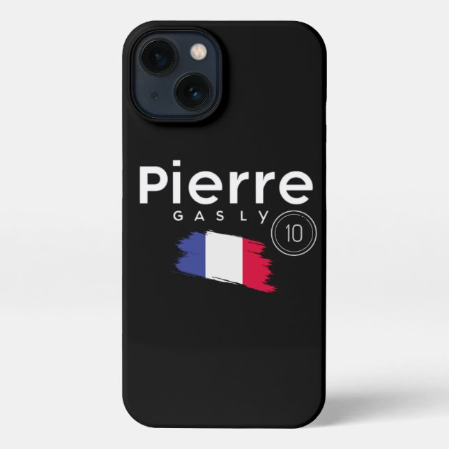 Coque iPhone Pierre Gasly, formule 1, pilote de course (Verso)