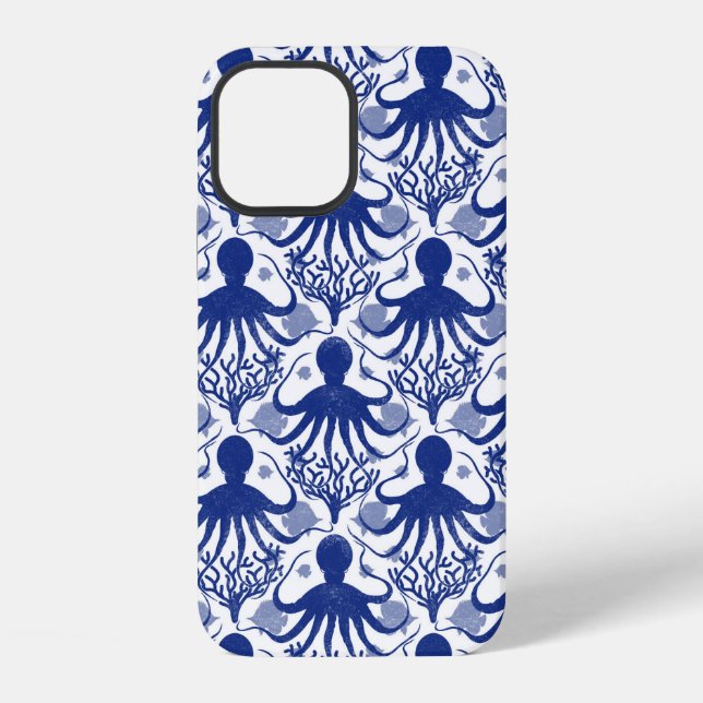 Coque iPhone Pieuvre (fond clair) (Verso)