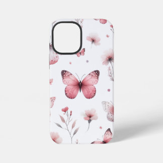 Coque iPhone 12 Mini Pink Butterflies