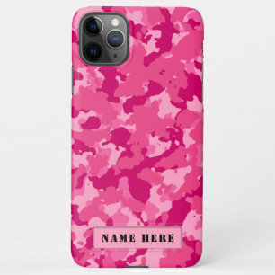 Coque iPhone 11Pro Max Pink Camouflage Numéro de nom personnel