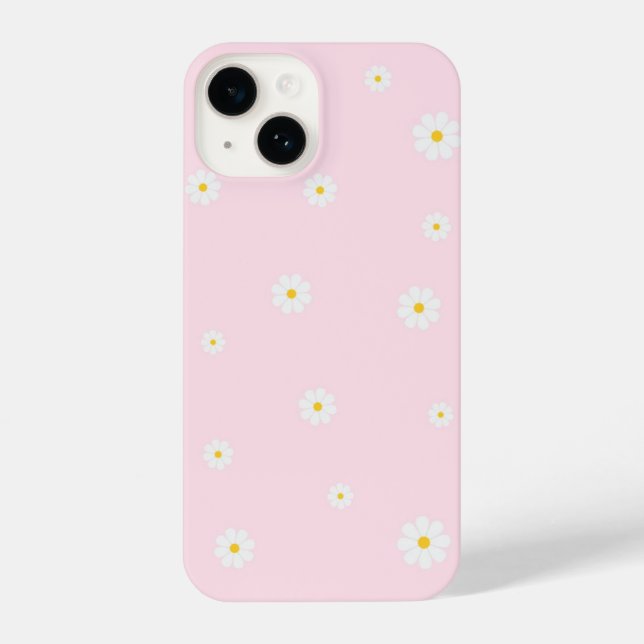 Coque iPhone Pink Daisy Floral iPhone Case – Cute Spring Design (Verso)