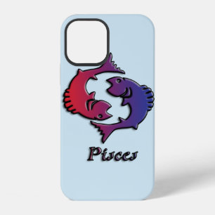 Coque iPhone 12 Pisces Zodiac signe de naissance Rouge Purple astr
