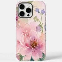 Pivoine Florale Aquarelle Rose Pâle