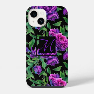 Coque Pour iPhone 14 Pivoines aquarelles roses magenta violet romantiqu