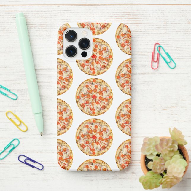 Coque iPhone Pizza (Sur le bureau)