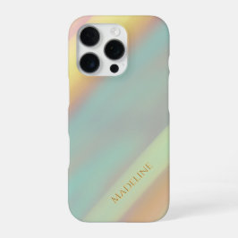 Coque iPhone 16 Pro Plage Côtière Bleu Vert 