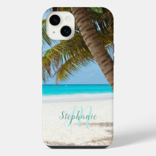 Plage de Sable Tropical Turquoise Monogramme Palmi