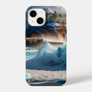 Coque Pour iPhone 14 Plage Front Ocean Waves Paysage 1