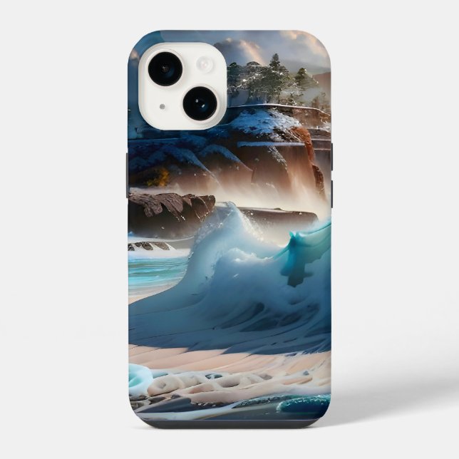 Coque iPhone Plage Front Ocean Waves Paysage 1 (Verso)
