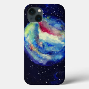 Etui iPhone 13 Planet Coque, Aquarelle Cosmos Art