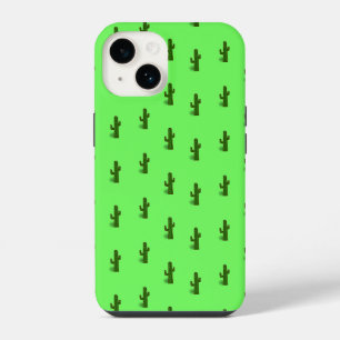 Coque Pour iPhone 14 Plante de cactus sur fond vert clair
