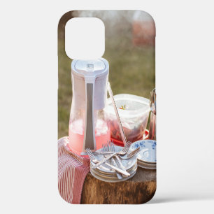 Coque iPhone 12 Plaques et lancers en céramique fleurie argentée e
