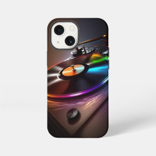 Etui iPhone 13 Mini Platine de DJ élégante faisant tourner des disques