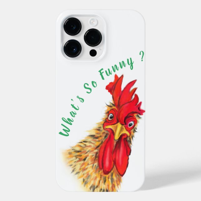 Coque iPhone Playful Surpris Rooster Funny (Verso)