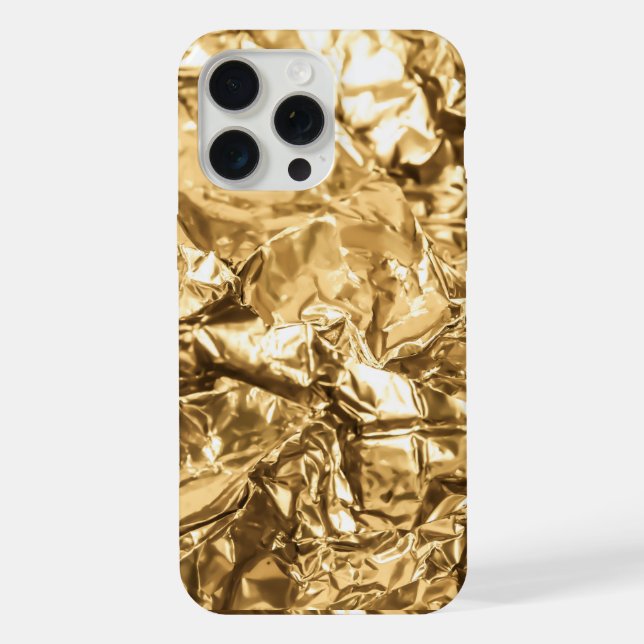 Coque iPhone Plis Dorés Écrasés (Verso)