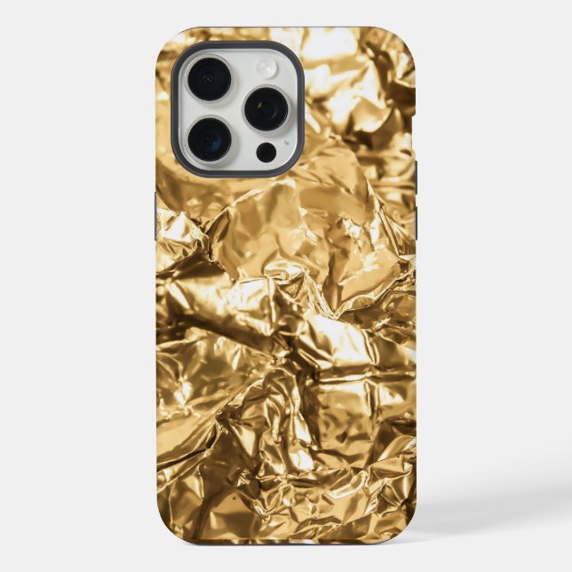 Coque iPhone Plis Dorés Écrasés (Verso)