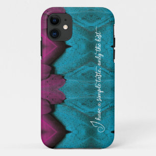 Coque iphone plumage bleu personnalisé