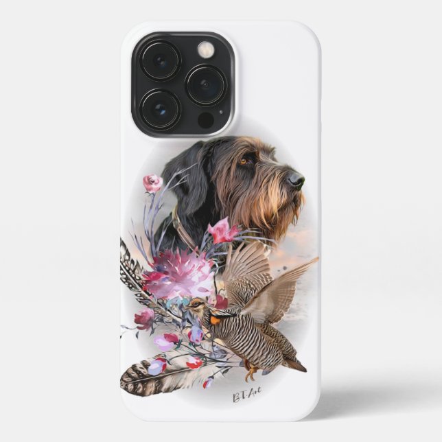 Coque iPhone Pointeur À poils durs allemand (Verso)