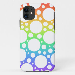 Coque iphone pointillé Rainbow Polka