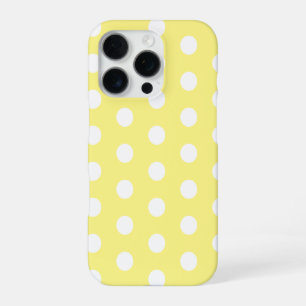 Coque iPhone 16 Pro Points jaunes et blancs