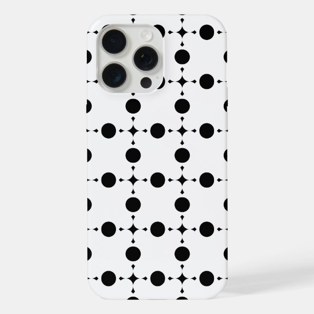 Coque iPhone Points noirs, Motif à pois, Points, Pointillé (Verso)
