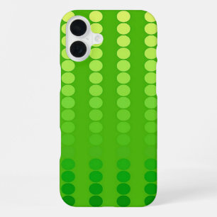 Coque iPhone 16 Plus Points satinés - nuances de vert citron