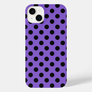 Pois noirs sur lavande Coque-coque iphone Mate