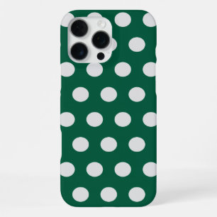 Coque iPhone 16 Pro Max Pois verts et blancs